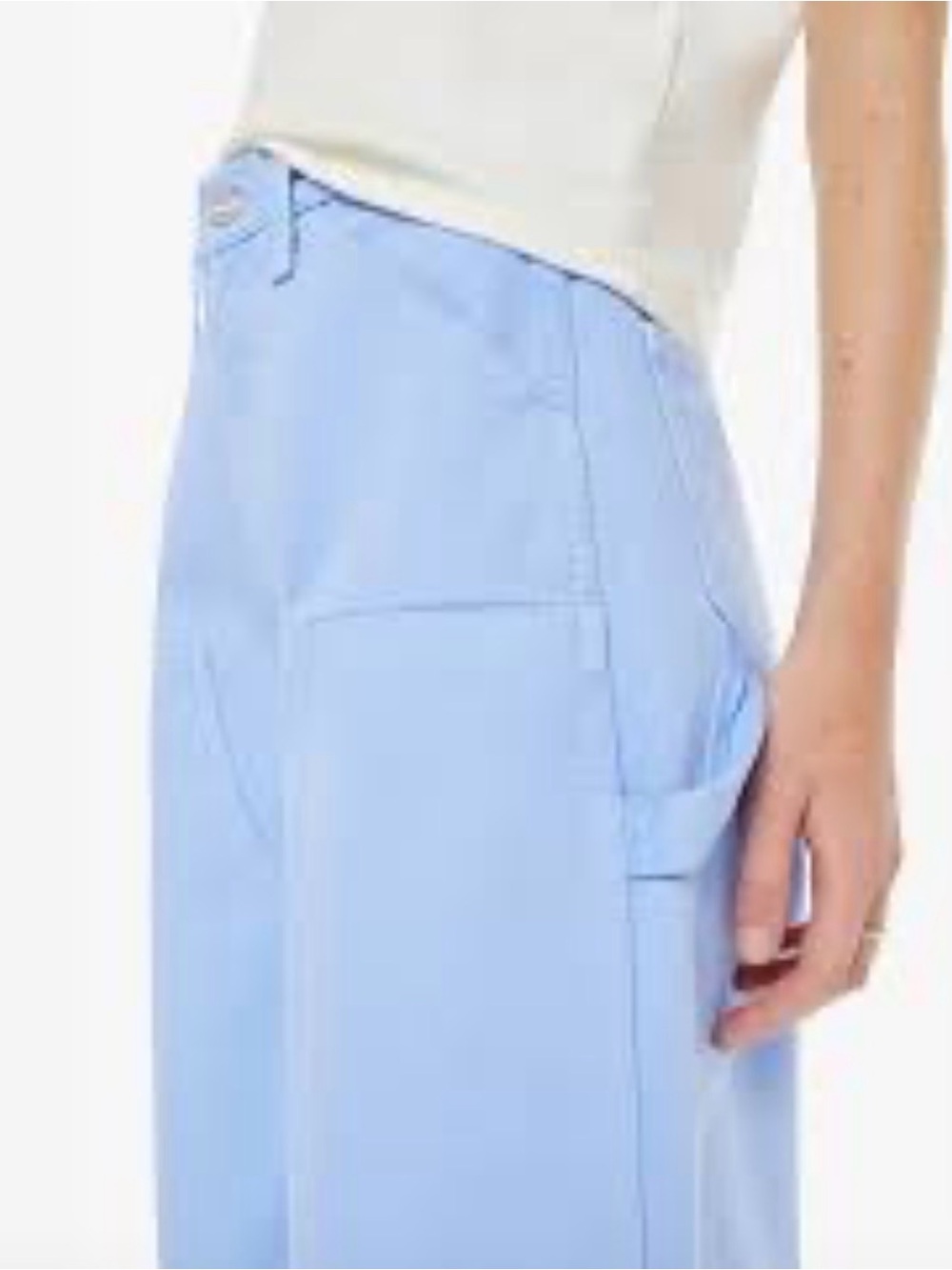 MOTHER Light Blue Wide-Leg Jeans